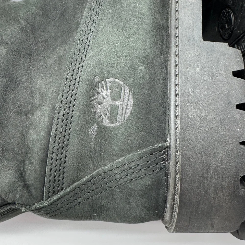 Timberland Black Leather Boot Junior 6.5M Waterproof Insulated Gorpcore Workwear